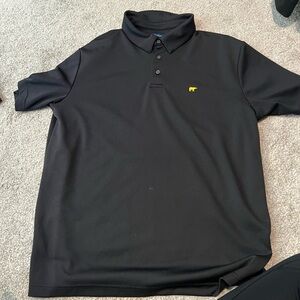 Jack Nicklaus Men's Black Polo Shirt with Yellow Logo